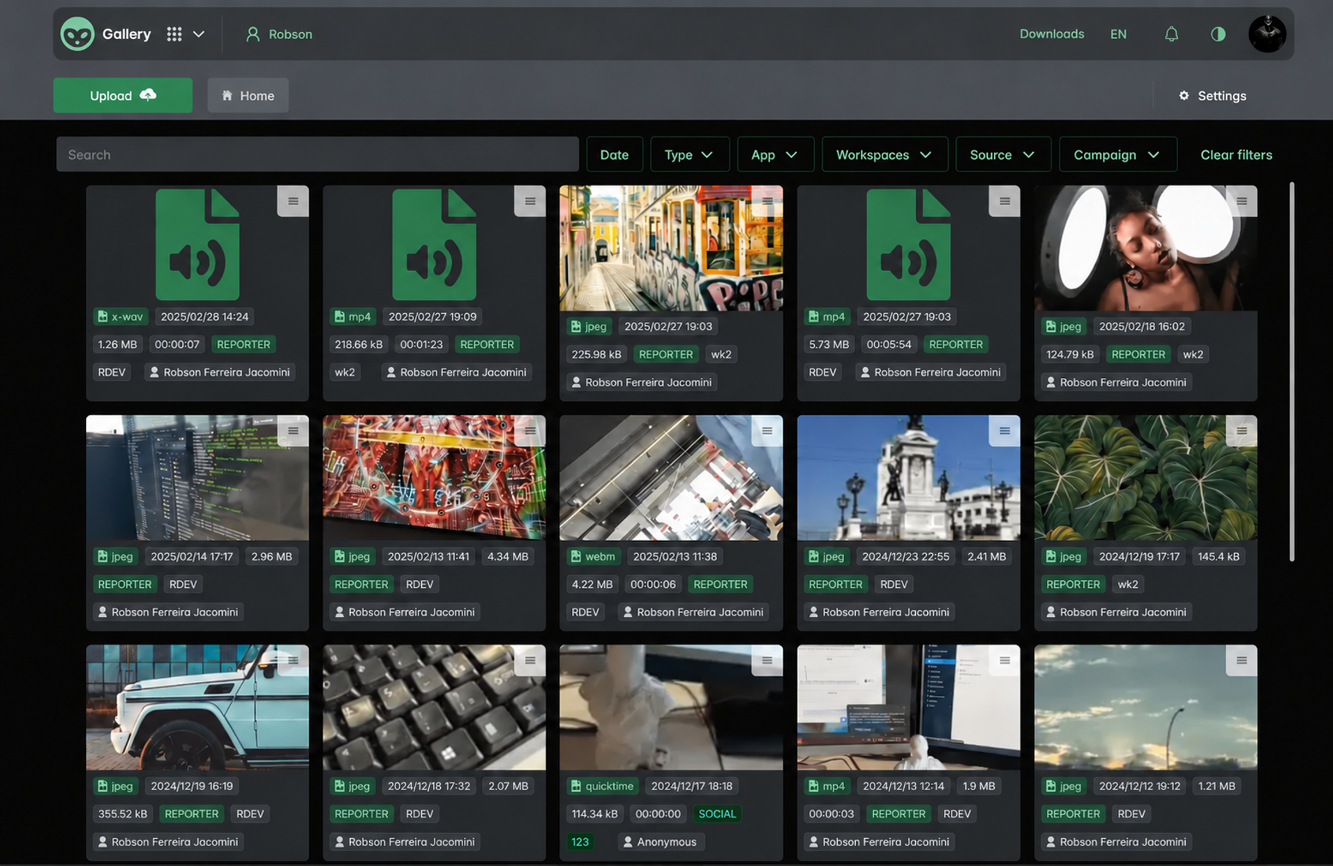 Gallery Home Page