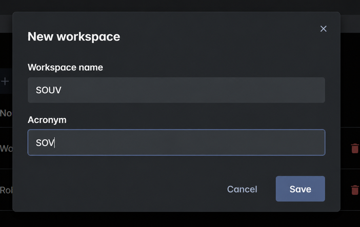 Screen Workspaces